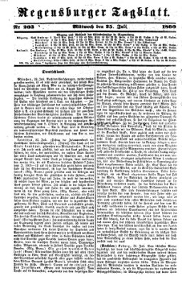 Regensburger Tagblatt Mittwoch 25. Juli 1860