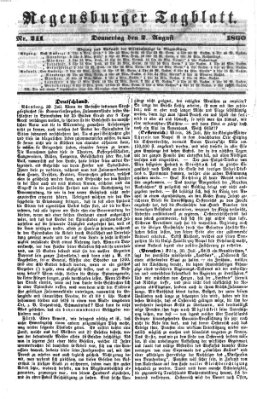 Regensburger Tagblatt Donnerstag 2. August 1860