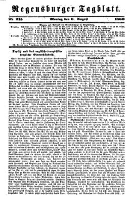 Regensburger Tagblatt Montag 6. August 1860