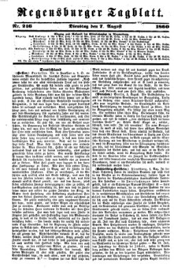 Regensburger Tagblatt Dienstag 7. August 1860