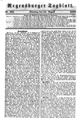 Regensburger Tagblatt Dienstag 14. August 1860