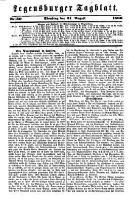 Regensburger Tagblatt Dienstag 21. August 1860