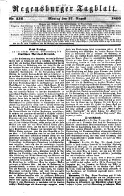 Regensburger Tagblatt Montag 27. August 1860