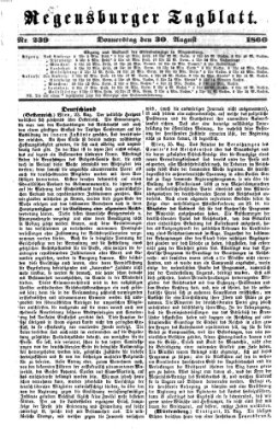 Regensburger Tagblatt Donnerstag 30. August 1860