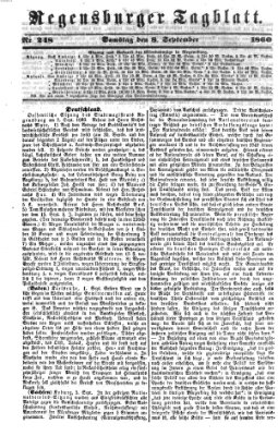 Regensburger Tagblatt Samstag 8. September 1860