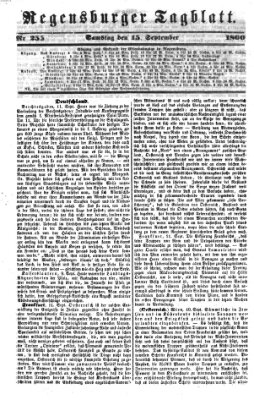 Regensburger Tagblatt Samstag 15. September 1860