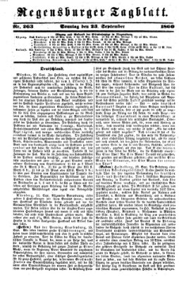 Regensburger Tagblatt Sonntag 23. September 1860