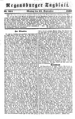 Regensburger Tagblatt Montag 24. September 1860