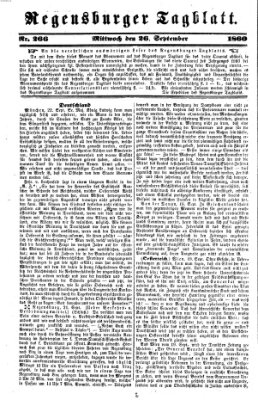 Regensburger Tagblatt Mittwoch 26. September 1860