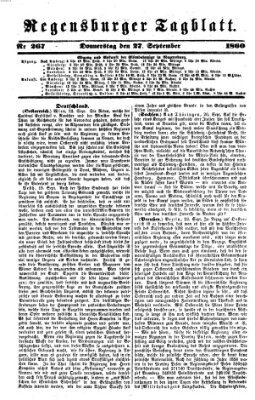 Regensburger Tagblatt Donnerstag 27. September 1860