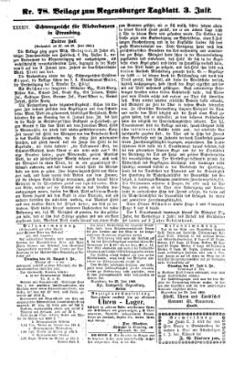 Regensburger Tagblatt Dienstag 3. Juli 1860