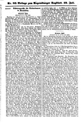 Regensburger Tagblatt Donnerstag 19. Juli 1860