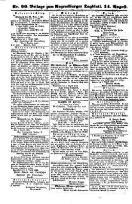 Regensburger Tagblatt Dienstag 14. August 1860