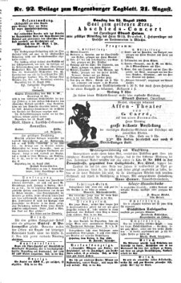 Regensburger Tagblatt Dienstag 21. August 1860