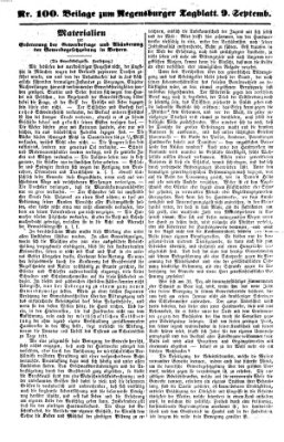 Regensburger Tagblatt Sonntag 9. September 1860