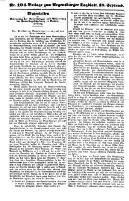 Regensburger Tagblatt Dienstag 18. September 1860