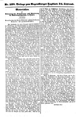 Regensburger Tagblatt Montag 24. September 1860