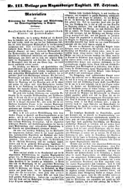 Regensburger Tagblatt Donnerstag 27. September 1860