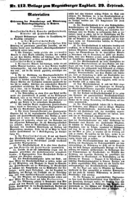 Regensburger Tagblatt Samstag 29. September 1860