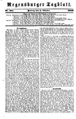 Regensburger Tagblatt Freitag 5. Oktober 1860