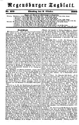 Regensburger Tagblatt Dienstag 9. Oktober 1860