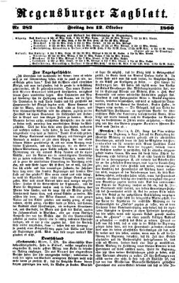 Regensburger Tagblatt Freitag 12. Oktober 1860