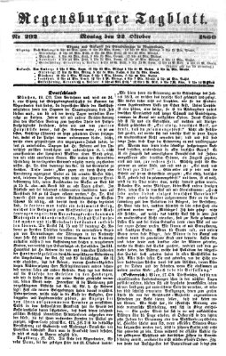 Regensburger Tagblatt Montag 22. Oktober 1860