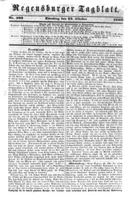 Regensburger Tagblatt Dienstag 23. Oktober 1860