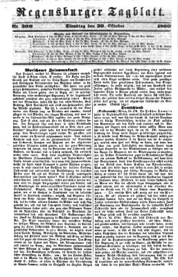 Regensburger Tagblatt Dienstag 30. Oktober 1860