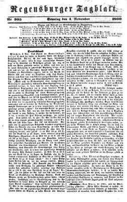 Regensburger Tagblatt Sonntag 4. November 1860