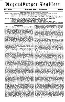 Regensburger Tagblatt Mittwoch 7. November 1860