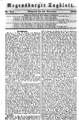 Regensburger Tagblatt Mittwoch 14. November 1860