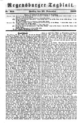 Regensburger Tagblatt Freitag 23. November 1860