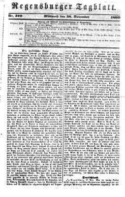 Regensburger Tagblatt Mittwoch 28. November 1860