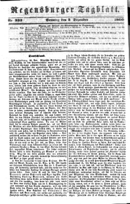 Regensburger Tagblatt Sonntag 2. Dezember 1860