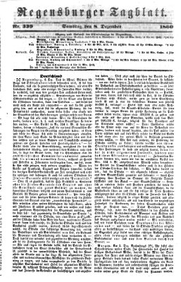 Regensburger Tagblatt Samstag 8. Dezember 1860