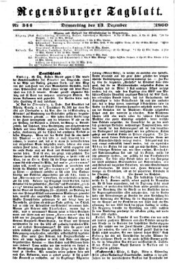 Regensburger Tagblatt Donnerstag 13. Dezember 1860