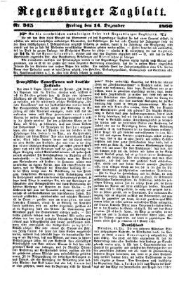 Regensburger Tagblatt Freitag 14. Dezember 1860