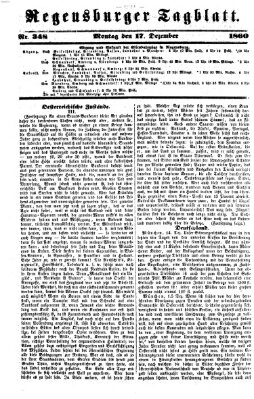 Regensburger Tagblatt Montag 17. Dezember 1860