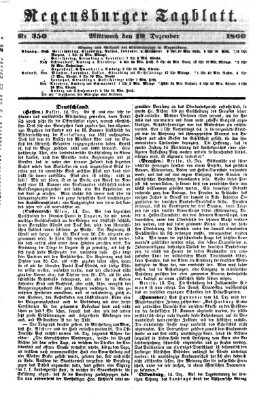 Regensburger Tagblatt Mittwoch 19. Dezember 1860