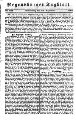 Regensburger Tagblatt Donnerstag 20. Dezember 1860