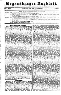 Regensburger Tagblatt Freitag 21. Dezember 1860