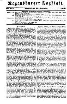 Regensburger Tagblatt Sonntag 23. Dezember 1860