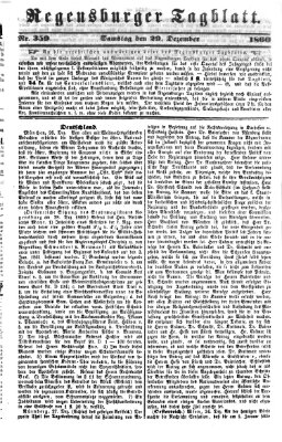 Regensburger Tagblatt Samstag 29. Dezember 1860