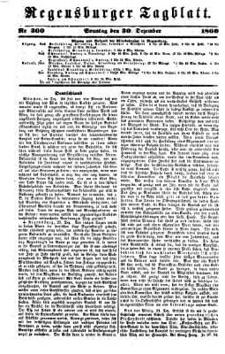 Regensburger Tagblatt Sonntag 30. Dezember 1860