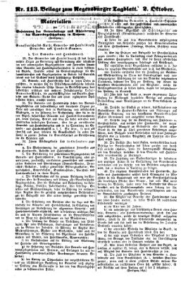 Regensburger Tagblatt Dienstag 2. Oktober 1860