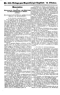 Regensburger Tagblatt Samstag 6. Oktober 1860