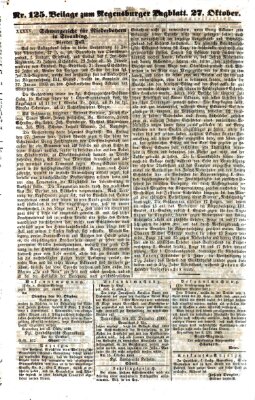 Regensburger Tagblatt Samstag 27. Oktober 1860