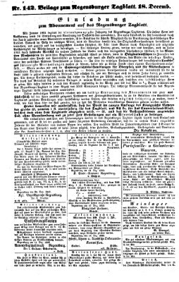 Regensburger Tagblatt Dienstag 18. Dezember 1860