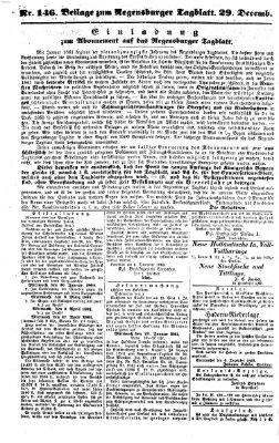 Regensburger Tagblatt Samstag 29. Dezember 1860